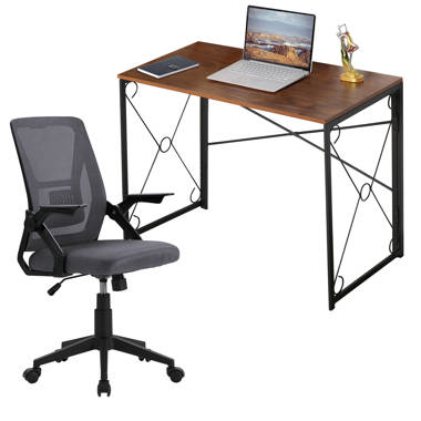 Foldable computer table online and chair